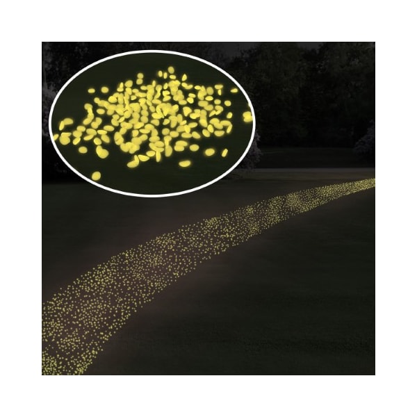 Nature Spring Garden Stones, 200 Count Glow in the Dark Solar Pathway Pebble Lights-Glowing Rocks, Yellow 308297QZH - main